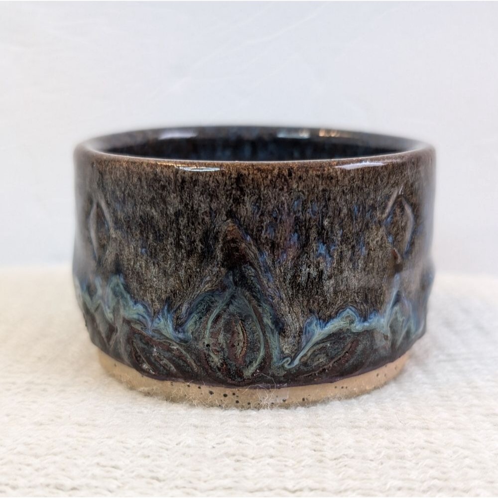 Glazed Stoneware Pottery Bowl Trinket Dish